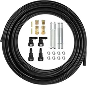 MuHize Automotive 25 Ft 3/8 Fuel Line Kit, 3/8" Nylon Fuel Tubing Replacement, Universal Nylon or Steel Repair Kit Tool for Vacuum, Water, Air Lines System
