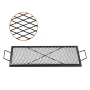 Rectangle Heavy Duty Steel Fire Pit Grill Grate with Handle Portable Camping