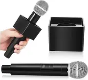 NAMOARLY Realistic Cosplay Microphone Lightweight Boys and Girls Simulation Mic Square Stand for Party Favors Practice