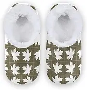 [Caihoyu] Kids Girls Boys Closed Back House Slippers Coral Fleece Anti-Slip Rubber Sole Fuzzy Soft House Shoes Bedroom Home Office Travel Yoga