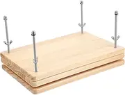 TEHAUX Wooden Book Pressing Machine Book Press Tool Bookbinding Press Sturdy Wood Construction Office Must-Have