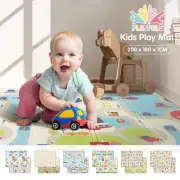Playpals Kids Play Mat Baby Crawling Double Folding XPE Foam Pad Non-slip Carpet