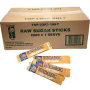NEW Bundaberg Raw Sugar Sticks Sachets Pack 2000 Bulk