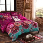 Fabric Fantastic Mandala Super King Size Quilt/doona/duvet Cover Set