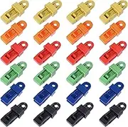 CHGCRAFT 24Pcs 6 Color Tarp Clips Heavy Duty Lock Grip Adjustable Tent Clips for Outdoor Awnings Camping Caravan Canopies