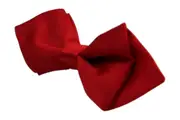 Boys Diamond Red Patterned Cotton Bow Tie