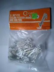 VINTAGE CONSO NIP-TITE 10 CEILING PLEATER HOOKS AND 4 END PINS CURTAINS DRAPES