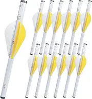 LEANPRO 12-Pack Shrink Fletch with 2 Inch Vanes, Stretch Arrow Wraps Universal Fit for Arrows and Bolts, DIY Archery Fletching Tool