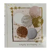 Hammond Gower Happy Birthday Balloons Greeting Notecard - 10x10cm