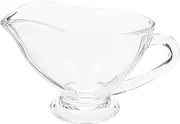 Cabilock Elegant Glass Gravy Boat Sauce Cup Sauce Container Condiment Bowl Comfortable to Hold Handle
