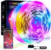 Led Lights for Bedroom 100 Ft LED Strip Lights Bluetooth Music Sync Led Lights w