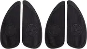 Mellisso 2Pair Motorcycle Tank Traction Pad Side Gas Knee Grip Protector Anti Slip Sticker for Black