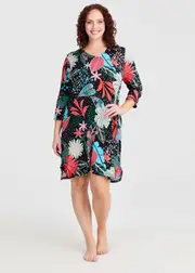 [Taking Shape] Taking Shape Bamboo Floral Fiesta Nightie Size 26 in Print - Plus Size Women's Sleepwear Print