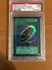 YUGIOH 1ST DP03-EN026 BURIAL FROM A DIFFERENT DIMENSION PSA 9 GEM MINT