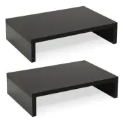 Wood Monitor Stand Riser-2 Pack, 2 Tier Adjustable Monitor Stand Dual Monitor...