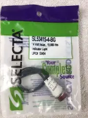 Selecta Switch SL53415-4-BG 14 Volt Indicator Light 15,000hrs Red #53454 (4075)