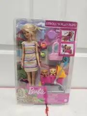 Mattel Barbie Stroll ‘n Play Pups Playset 2 Dogs 2019 New NIB
