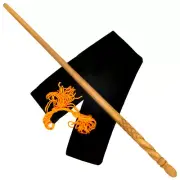 15" Ginny Weasley Hand Carved Mahogany Wood Magic Wand Witch Wizard w/Velvet Bag