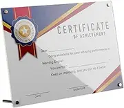 TOGEVAL Floating Picture Frame Lightweight Acrylic Frame for Certificates Elegant Wall Mount Display