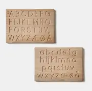 Norwegian alphabet tracing board reversible - Montessori materials homeschooling