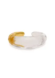Alexis Bittar Large Molten and Lucite Bracelet - Gold - One Size One Size