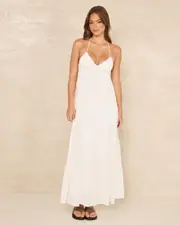 [Mooloola] Mooloola Women's Beverly Maxi Dress in Cream 0 Cream
