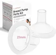 Breast Pump Parts for Medela, 21MM Oval Soft Flanges w/ 106 Degree Wider Opening Angle for Medela Symphony Pump, PersonalFit, Freestyle, Maxflow, Freestyle Flex Swing Maxi Connector（2 Packs ）