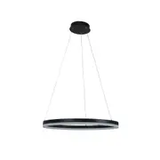 Cronus Modern Tricolour LED Halo Pendant Light Black 60cm