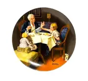 Knowles Norman Rockwell The Gourmet Collector’s Plate 1985 Limited Edition COA