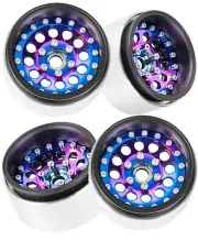 Aluminum RC 1.9Inch Beadlock Wheel Rims for 1/10 RC Crawler Car Axia1 SCX10 T...