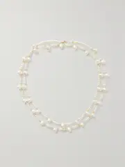 [JIA JIA] JIA JIA - + Net Sustain Gold Pearl Necklace - White - One size One size White
