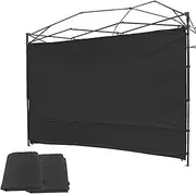 Canopy Sunwall, Instant Canopy SunWall 10ft x10ft, Sidewall for Pop Up Canopy Tent, 2 Pack Sidewalls Only,Black