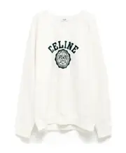 celine blason loose sweatshirt in cotton fleece S,L,M White
