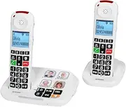 Oricom CARE900-2 Amplified Big Button Cordless Phone and Additional Handset - Answering Machine, Loud Speakerphone, Backlit Display, Volume Boost, Scrolling Menu, Memory Buttons