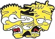 [Pinstant] Hugo Conjoined Evil Twin Attic Treehouse Horror Halloween Animated Cartoon Comedy TV Show 1.2" Enamel Pin Badge, 1.2 Inches, Enamel, enamel