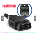 特惠汽車OBD2 16PIN針CONNECTOR連接公頭OBD外殼帶插頭+殼+SR+螺絲可開票MEL