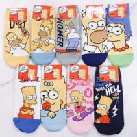 在飛比找蝦皮商城優惠-韓國襪子 辛普森家庭 女生短襪 隱形襪 正版 花枝 卡筒襪