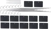 Tcrogsciss Plant Labels Reusable Slate Garden Labels Hanging Plant Tags(12 Pcs) with 2 Chalks for Flowers, Herbs, Vegetables, Nursery