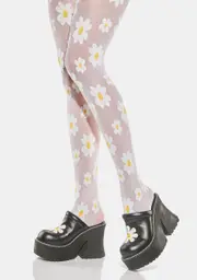 Daisy Embraces Sheer Tights
