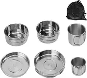 Portable COOKWARE Set Durable 304 Stainless Steel Multifunctional Outdoor KITCHENWARE for Camping Hiking