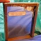 VINTAGE~ZIGGY~WOOD FRAMED MIRROR~DAD~FATHERS DAY GIFT~NEW OLD STOCK~RETRO~FUN!
