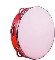 Tambourine - Drum | 8 Inch Beginner Tambourines, Professional Educational Percussion Instrument For Adults Music Lessons, Handheld Drum For Kids Adults, Percussion Beginners