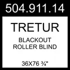 IKEA TRETUR Blackout Roller Blind White 36x76 ¾" 504.911.14