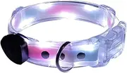 Led Dog Collar | Rechargeable Light up Dog Safety Necklace | Adjustable Bright Glowing Collar for Night Walking, Foggy