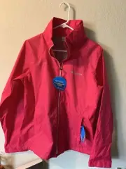 Columbia Womens Large Fuscia Waterproof Switchback Jacket With Hood