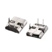 20PCS Micro USB Female Socket Connector 2-Pin DIP 90 Degree Replacement Adapter