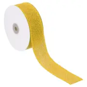 1.5" Wide 10 Yards Burlap Fabric Ribbon Jute Crafts Roll Wrapping Yellow