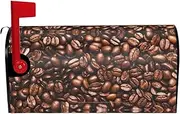 Funny Roasted Coffee Beans Magnetic Mailbox Covers,Post Box Cover Standard Size 21x18 Inches For Outdoor Garden Home Decor