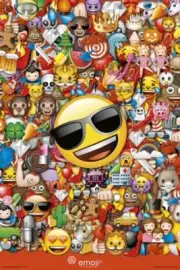 emoji - Collage POSTER 61x91cm NEW smiley face poo beer rainbow birthday cake ++