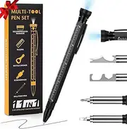 Gifts for Men, 12 in 1 Multitool Pen with Stress Relief Accessory, Flashlight Pen Bottle/Box Opener Hook Remover Lightweight Wrench, Cool Gadgets Tools for Dad, Husband, Grandpa, Unique Birthday Gifts